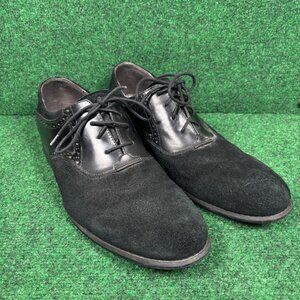 John Varvatos Star USA Sid Buck Saddle Oxford Wingtip Shoes Suede 12